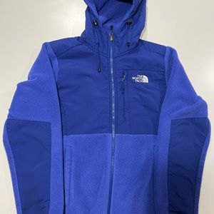 The North Face Jacket Womens Medium Purple Polartec Denali Hooded Zip Fleece